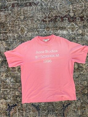 Acne Studios Pink Mens 'Stockholm 1996' Tee
